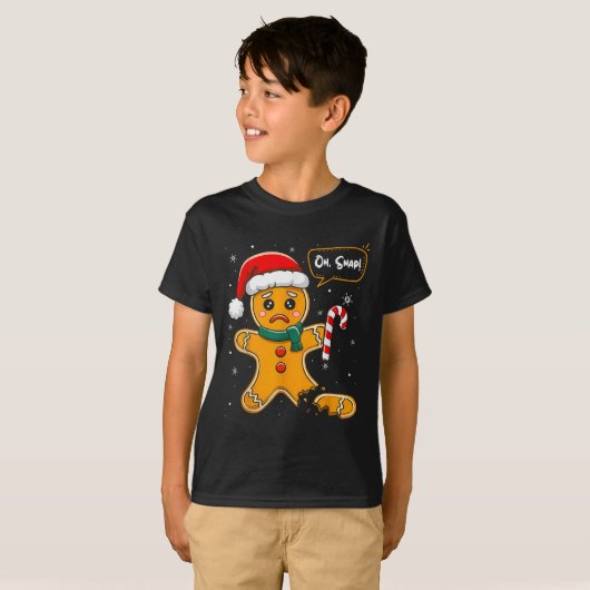 Grapny Kerstmis Oh Snap Gingerbrood Man Cookie X M T-shirt (Voorkant volledig)