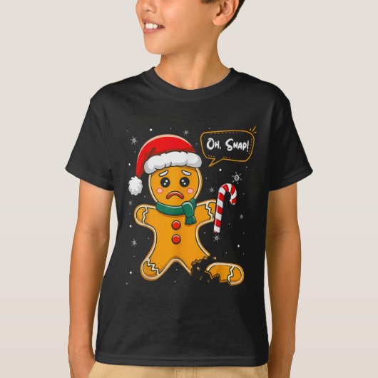 Grapny Kerstmis Oh Snap Gingerbrood Man Cookie X M T-shirt (Voorkant)