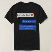 Grapny Language Learning Ich Liebe Dich T-shirt (Design voorkant)