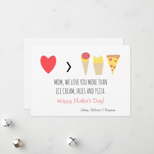 Grapny mam houdt van je meer rode Moederdag Feestdagenkaart (Voorkant / Achterkant in situ)
