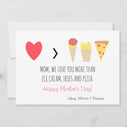 Grapny mam houdt van je meer rode Moederdag Feestdagenkaart (Voorkant)