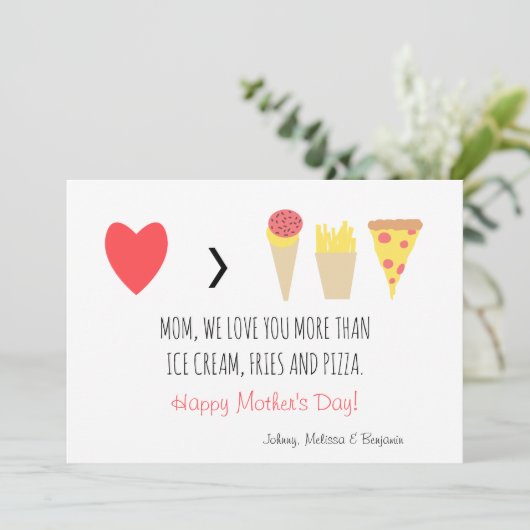 Grapny mam houdt van je meer rode Moederdag Feestdagenkaart (Staand voorkant)