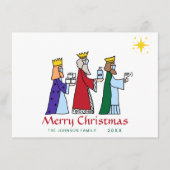 Grapny Merry Kerstmis 3 Kings Greeting Holiday Feestdagenkaart (Voorkant)