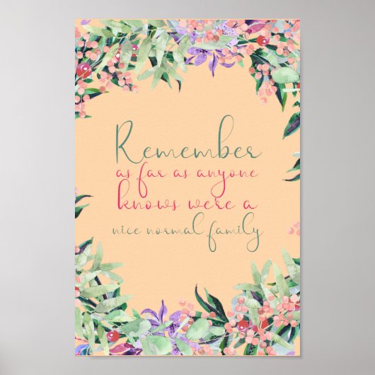 Grapny Normal Family quote Poster (Voorkant)