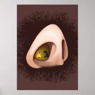 Grapny Nose Bug waarom we neeze Poster