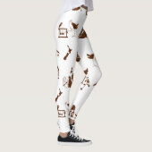 Grapny NZ vogelwetenschapspatroon Leggings (Rechts)