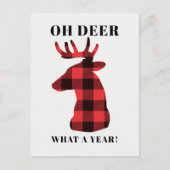 Grapny Oh Deer wat een jaar lumberjack kerst Feestdagenkaart (Voorkant)