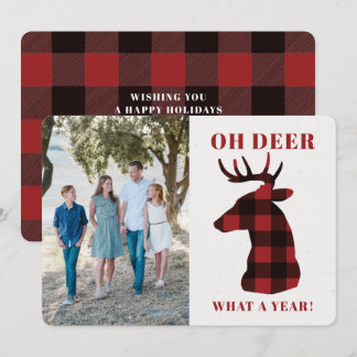 Grapny Oh Deer wat een jaarlijkse foto Feestdagenkaart