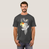 Grapny Parrot Bird ik hou echt van Cockatiels T-shirt (Voorkant volledig)