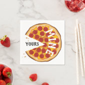 Grapny pepperoni pizza schattig servet (Insitu)