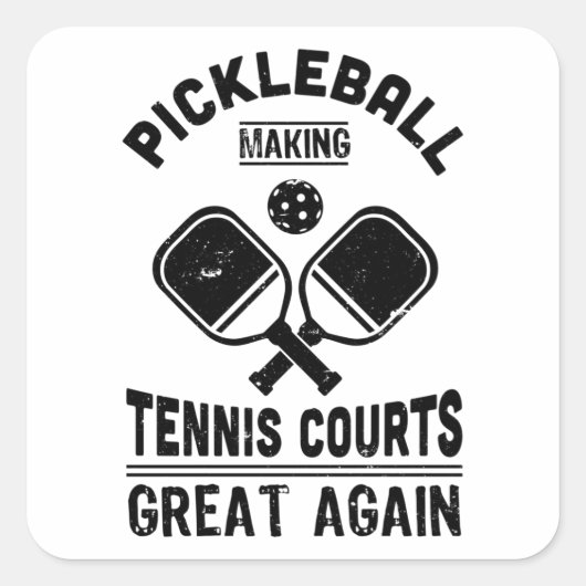 Grapny Pickleball nogmaals geweldig met Dink Gift Vierkante Sticker (Voorkant)