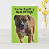 Grapny Pit Bull Birthday Card Kaart (Gele Bloem)