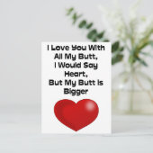 Grapny Quote houdt van je met al mijn knul Briefkaart (Staand voorkant)