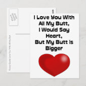 Grapny Quote houdt van je met al mijn knul Briefkaart (Voorkant / Achterkant)