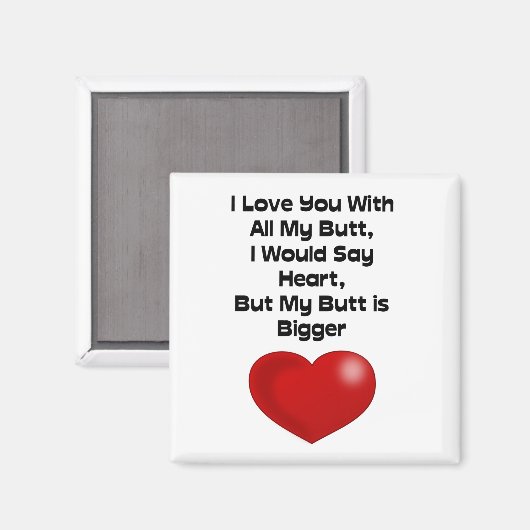 Grapny Quote houdt van je met al mijn knul Magneet (Voorkant / Achterkant)