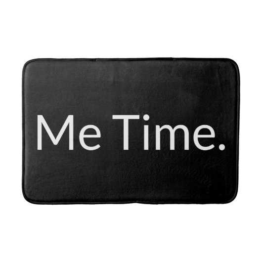 Grapny Quote me Time Black White Badmat (Voorkant)