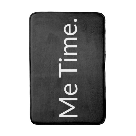 Grapny Quote me Time Black White Badmat (Voorkant Verticaal)