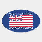 Grapny Red Blue maakt Amerika weer een koninklijke Ovale Sticker (Voorkant)