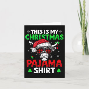 Grapny Red Pset Dit is mijn kerstKoe Pajama Xm Kaart