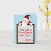 Grapny Santa Message Kerstmis Kaart (Gele Bloem)