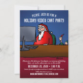 Grapny Santa Video Chat Party Uitnodiging (Voorkant)