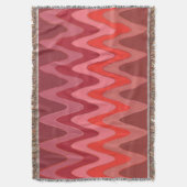 Grapny Sinus Waves rood en jouw idee Deken (Voorkant Verticaal)