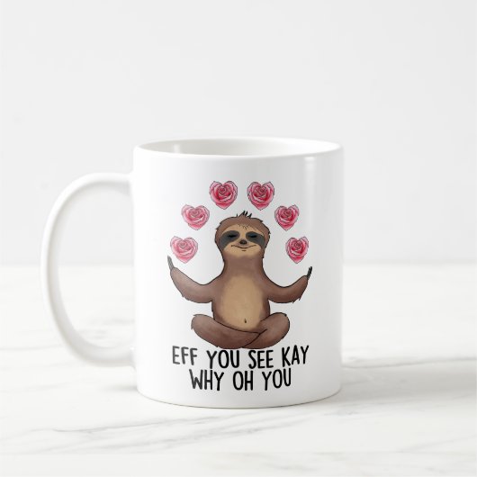 Grapny Sloth Eff je ziet hoe je weet waarom. Koffiemok (Links)