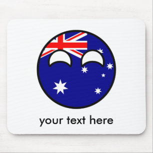 Grapny Trending Geeky Australia Countryball Muismat