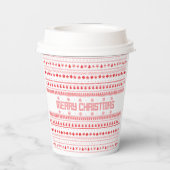 Grapny Ugly Merry Kerstmis Pattern Papieren Bekers (Achterkant)