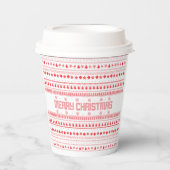 Grapny Ugly Merry Kerstmis Pattern Papieren Bekers (Voorkant)