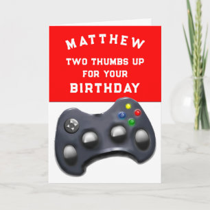 Grapny Video Gamer Birthday Kaart
