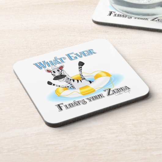 Grapny What Floats you Zebra Bier Onderzetter (Linkerzijde)