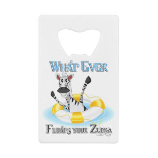 Grapny What Floats you Zebra Creditkaart Flessenopener