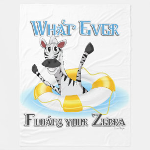 Grapny What Floats you Zebra Fleece Deken