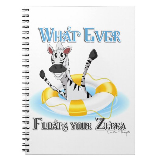 Grapny What Floats you Zebra Notitieboek (Voorkant)
