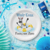 Grapny What Floats you Zebra Papieren Bordje (Feest)