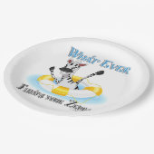Grapny What Floats you Zebra Papieren Bordje (Gekanteld)