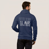 Grapny White All Mars Trekking Adventure Text Hoodie (Achterkant volledig)
