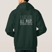 Grapny White All Mars Trekking Adventure Text Hoodie (Achterkant)