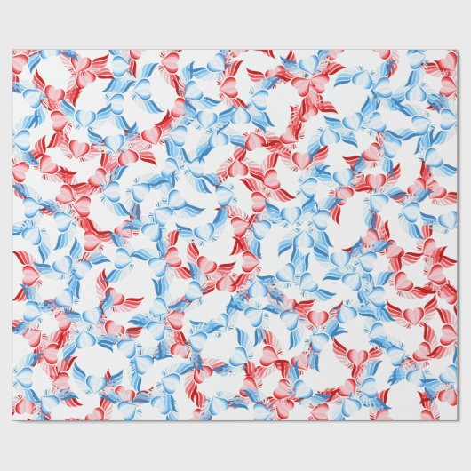 Grapny Wing love Pattern Cadeaupapier (Vlak)