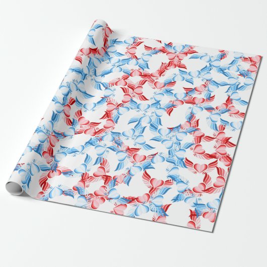 Grapny Wing love Pattern Cadeaupapier (Uitgerold)