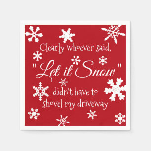 Grapny Winter Snow Sassy Quote Typografie Servet