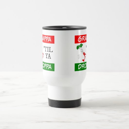 Grappa Til Ya Droppa Italië Vlagkaart Reisbeker (Center)