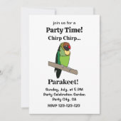 Grapparkiet vogel grappig feest kaart (Voorkant)