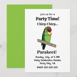 Grapparkiet vogel grappig feest kaart
