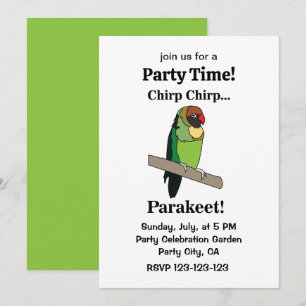 Grapparkiet vogel grappig feest kaart