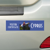 Grappen certificaat voor Cyprus toerist Bumpersticker (Op auto)