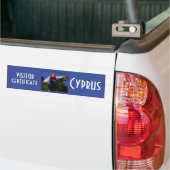 Grappen certificaat voor Cyprus toerist Bumpersticker (Op Truck)