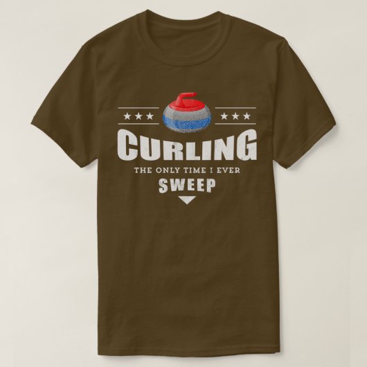 Grappen Funny Sweep Curling Team Gift T-shirt (Design voorkant)