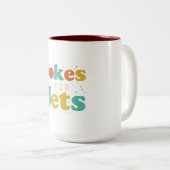 Grappen voor Jets Tweekleurige Koffiemok (Voorkant rechts)
